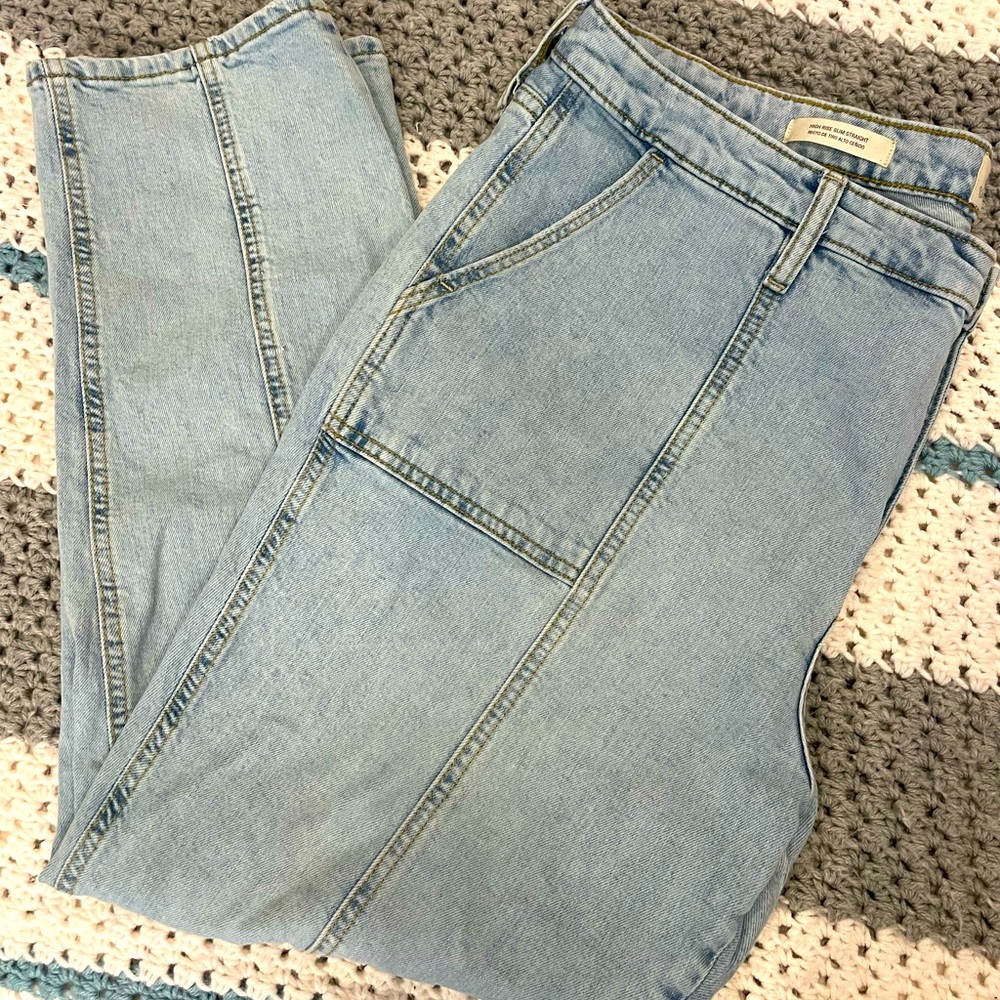 High Rise Straight Leg Jeans size 18